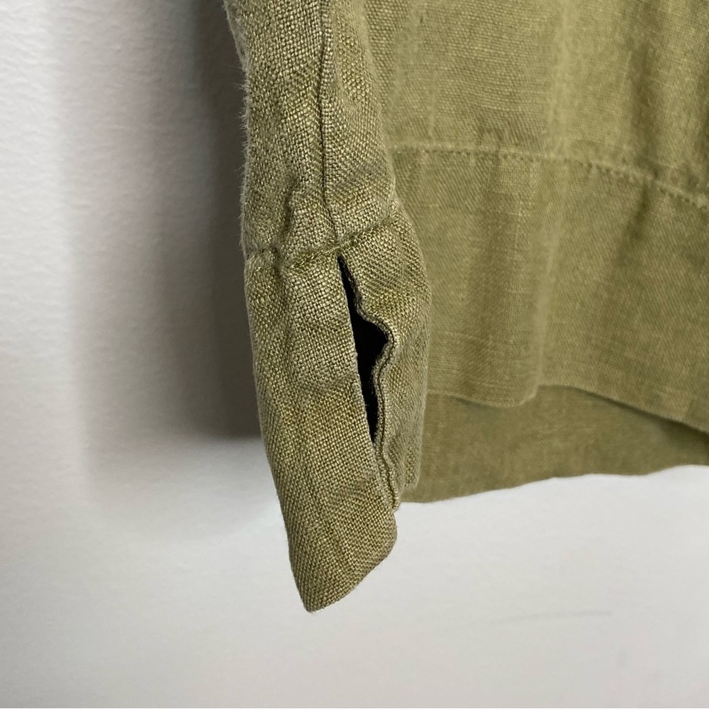J. Jill Olive Khaki Love Linen Wide Leg Pants - Picture 7 of 9